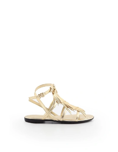 Shop Tod's Women's Gold Leather Sneakers