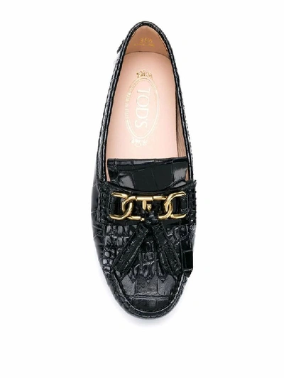 Shop Hogan Women's Black Leather Loafers