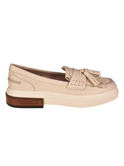 Shop Tod's Women's Beige Leather Loafers