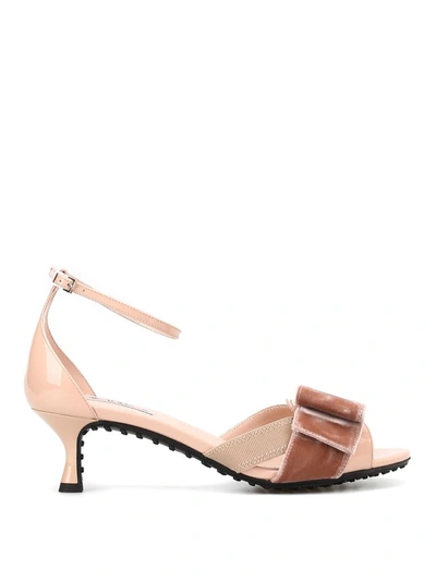 Shop Tod's Women's Pink Leather Sandals