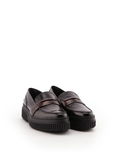 Shop Tod's Women's Black Leather Loafers