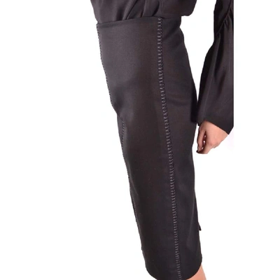 Shop Fendi Women's Black Cotton Skirt