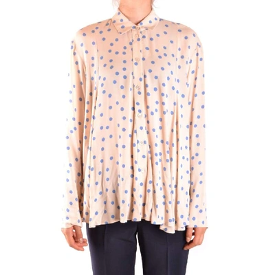 Shop Alysi Women's Beige Viscose Shirt