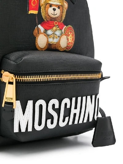 Shop Moschino Women's Black Polyurethane Backpack