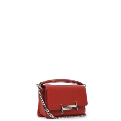 Shop Tod's Women's Red Leather Shoulder Bag