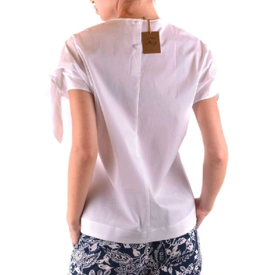 Shop Fay Women's White Cotton T-shirt