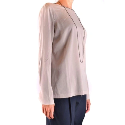 Shop Brunello Cucinelli Women's Beige Silk Shirt