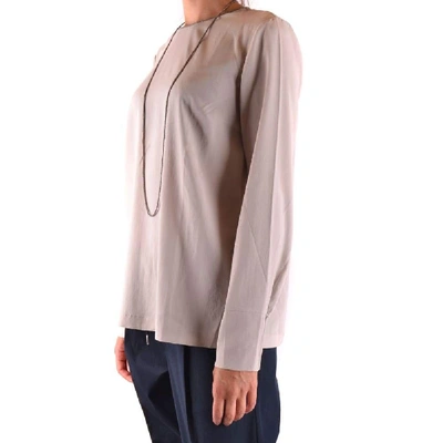 Shop Brunello Cucinelli Women's Beige Silk Shirt