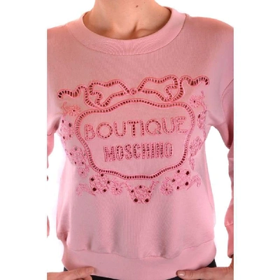 Shop Boutique Moschino Women's Pink Viscose Sweatshirt