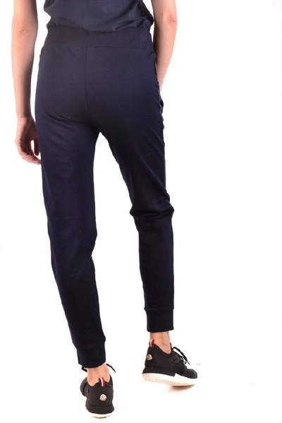 Shop Moncler Women's Blue Cotton Pants