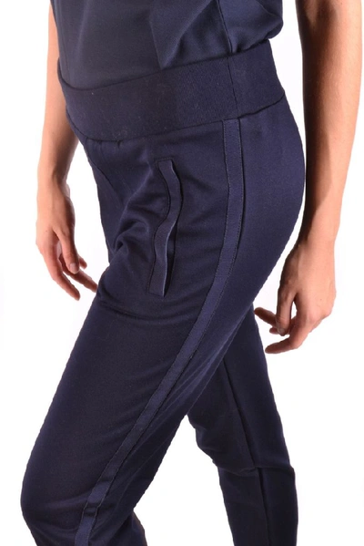 Shop Moncler Women's Blue Cotton Pants