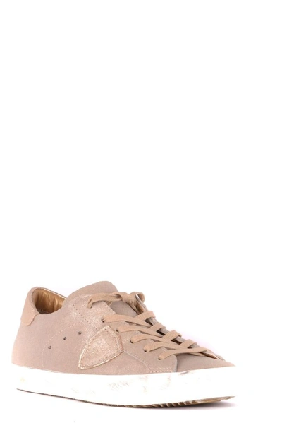 Shop Philippe Model Women's Gold Leather Sneakers