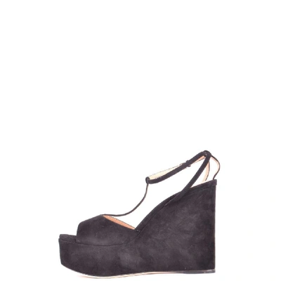Shop Sergio Rossi Women's Black Suede Sandals