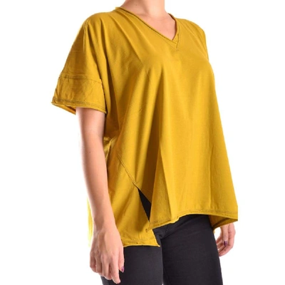 Shop Liviana Conti Women's Yellow Cotton T-shirt