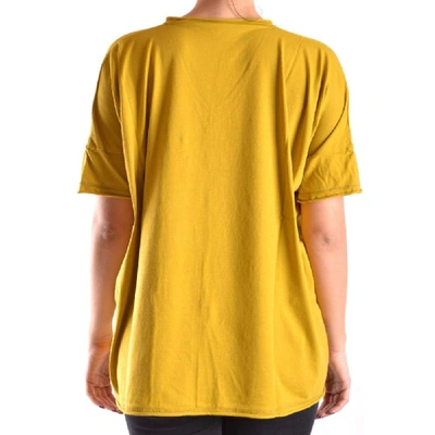 Shop Liviana Conti Women's Yellow Cotton T-shirt