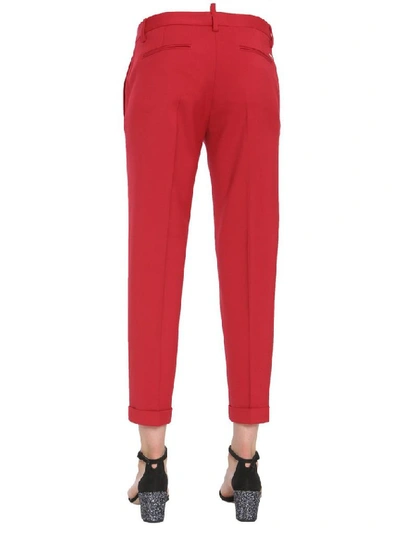 Shop Dsquared2 Women's Red Wool Pants