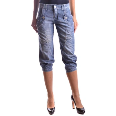 Shop Pinko Women's Blue Cotton Jeans