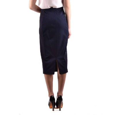Shop Pinko Women's Blue Viscose Skirt