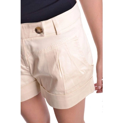 Shop Pinko Women's Beige Cotton Shorts