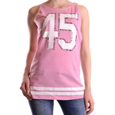 Shop Pinko Women's Pink Cotton Tank Top