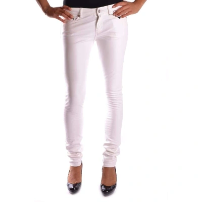 Shop Saint Laurent Women's White Cotton Jeans