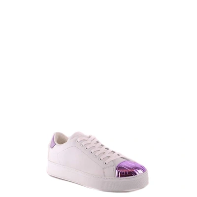 Shop Pinko Women's White Leather Sneakers