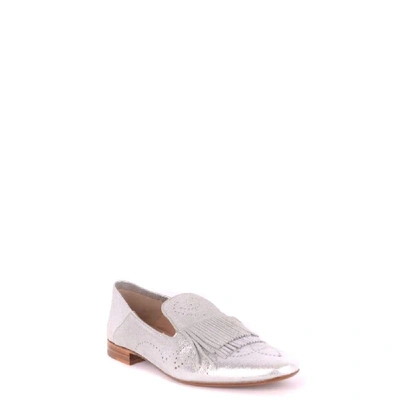 Shop Fratelli Rossetti Women's Silver Leather Loafers