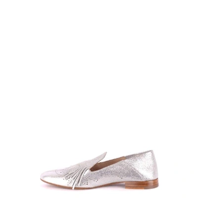 Shop Fratelli Rossetti Women's Silver Leather Loafers