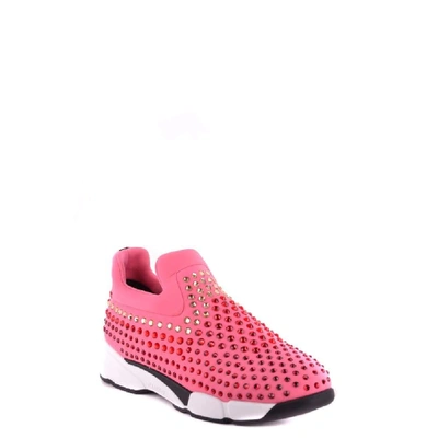 Shop Pinko Women's Pink Fabric Slip On Sneakers