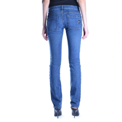 Shop Dirk Bikkembergs Women's Blue Cotton Jeans
