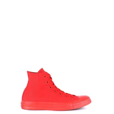 Shop Converse Women's Red Fabric Sneakers