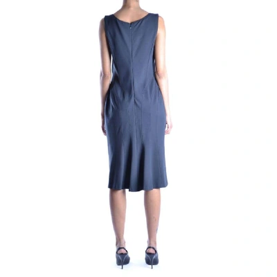 Shop Armani Collezioni Women's Blue Viscose Dress