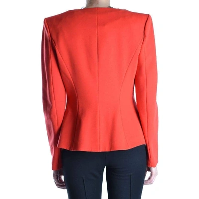 Shop Armani Collezioni Women's Red Viscose Blazer