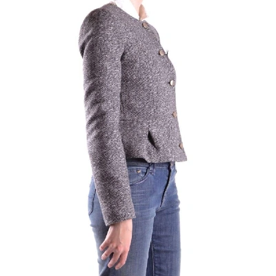 Shop Armani Jeans Women's Grey Wool Jacket