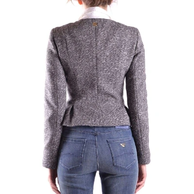 Shop Armani Jeans Women's Grey Wool Jacket