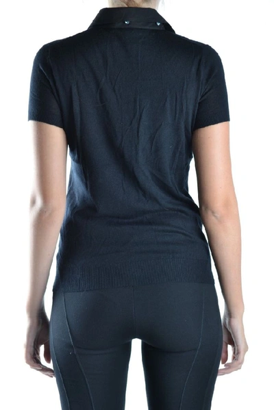 Shop Dsquared2 Women's Black Silk Polo Shirt