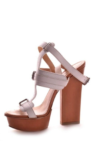Shop Dsquared2 Women's White Leather Sandals