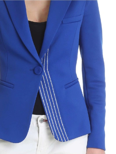 Shop Pinko Women's Blue Cotton Blazer