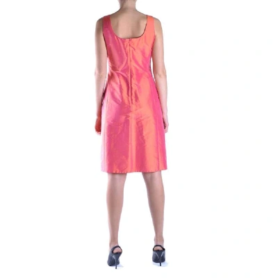 Shop Armani Collezioni Women's Red Silk Dress