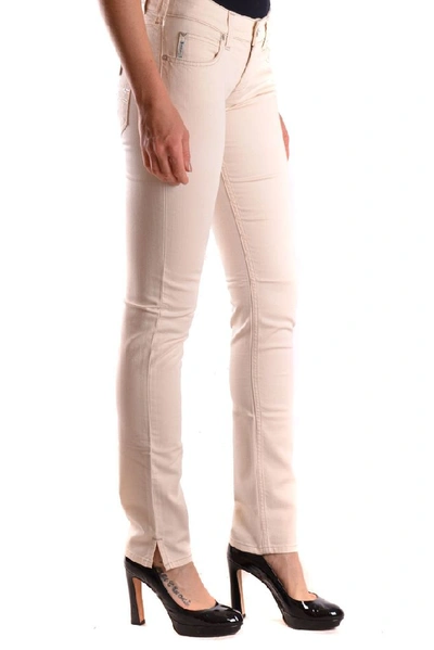 Shop Armani Jeans Women's Beige Cotton Jeans