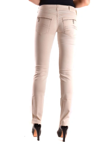 Shop Armani Jeans Women's Beige Cotton Jeans