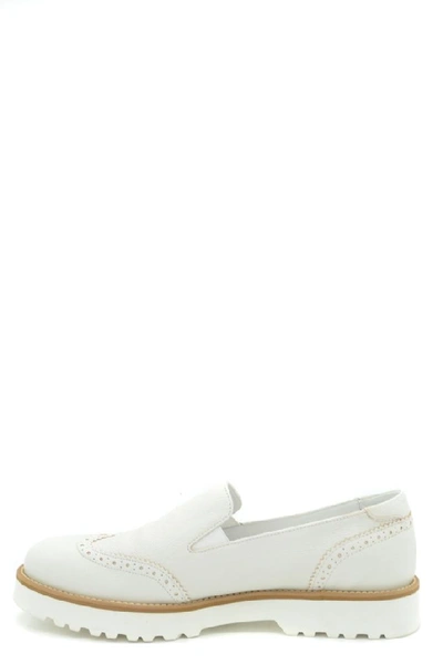 Shop Hogan Women's White Leather Loafers