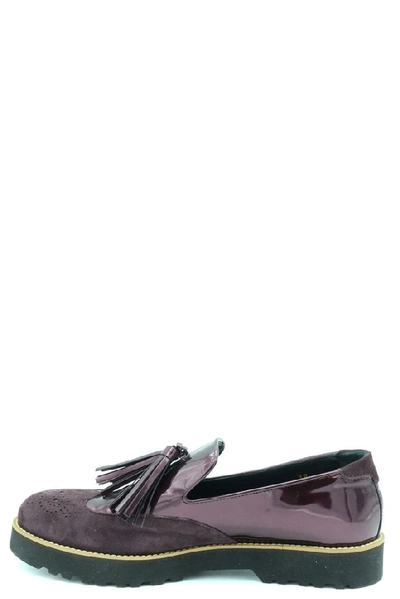 Shop Hogan Women's Burgundy Leather Loafers