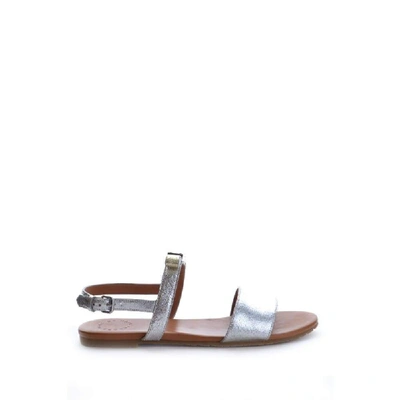 Shop Marc By Marc Jacobs Women's Silver Leather Sandals