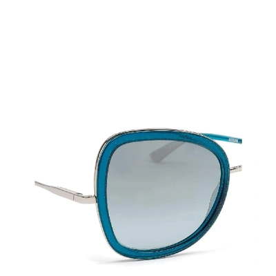 Shop Etnia Barcelona Women's Blue Acetate Sunglasses