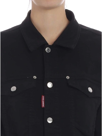 Shop Dsquared2 Women's Black Cotton Jacket