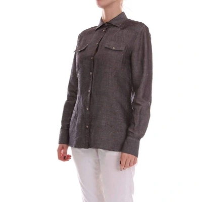 Shop Barba Women's Grey Polyester Shirt