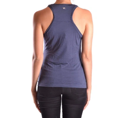 Shop Peuterey Women's Blue Viscose Tank Top