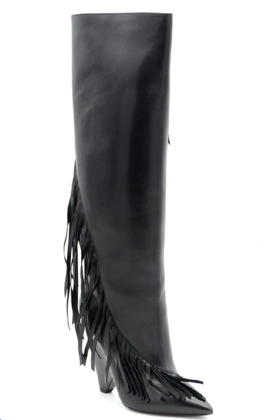 Shop Saint Laurent Women's Black Leather Boots