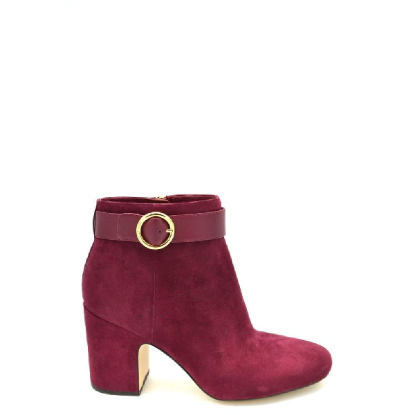 michael kors burgundy boots